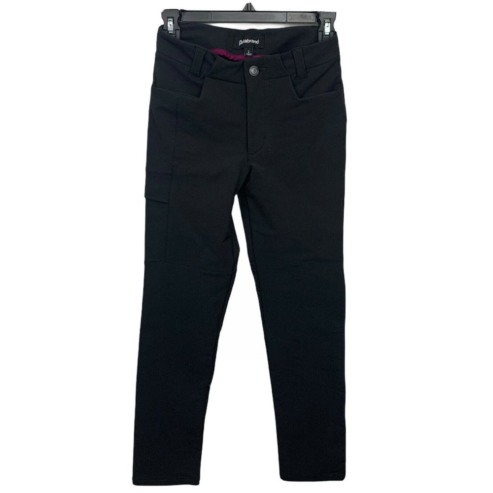 Betabrand Dress Travel Cargo Pants Black Stretch
